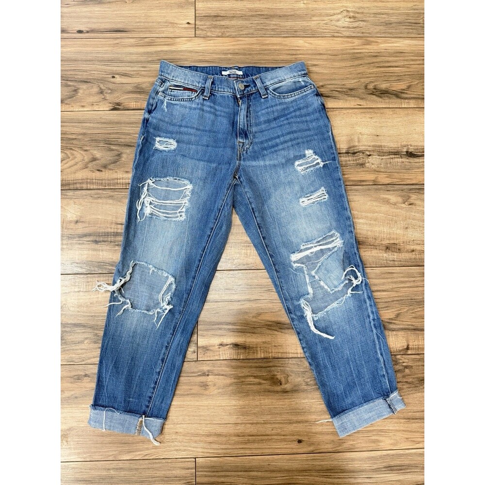Tommy Hilfiger Distressed Women’s Mom Jeans Soft & Lightweight Vintage Size 4